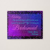 Fun Colorful Bridesmaid Invitation Jigsaw Puzzle