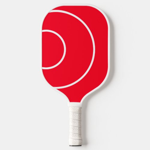 Fun Colorful Bright Red Dynamic Concentric Rings Pickleball Paddle