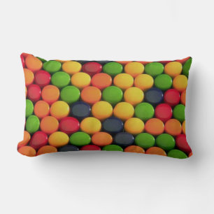 Fun Colorful Candy Pattern Lumbar Pillow