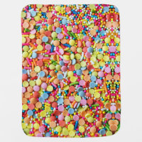 Fun Colorful Candy Sprinkles Confetti Jimmies Baby Blanket