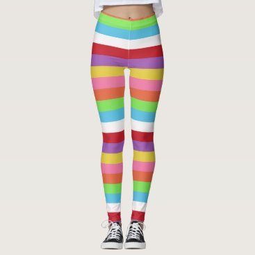 fun colorful candy stripes pattern tights