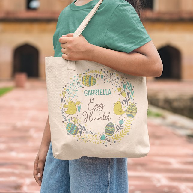 Fun Colorful Cheerful Easter Egg Hunt Tote Bag (Creator Uploaded)
