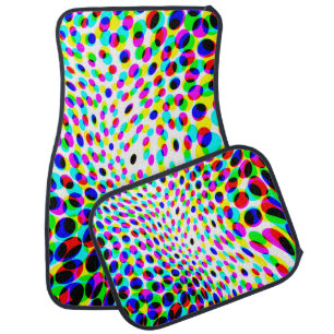 Fun Colorful Circles Car Floor Mat