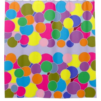Colorful Circles Design Shower Curtain