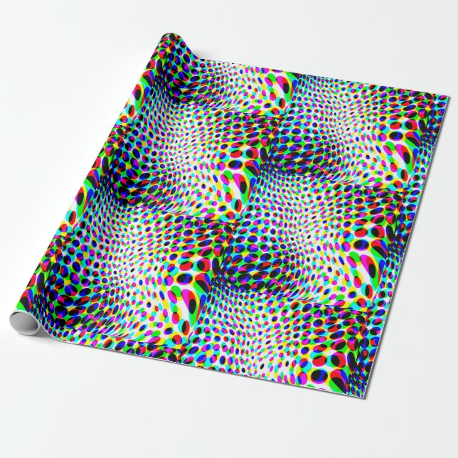 Fun Colorful Circles Wrapping Paper (Unrolled)