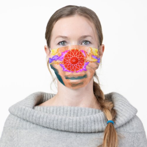 Fun Colorful Clown Face Adult Cloth Face Mask