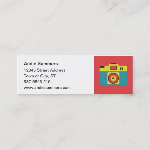 Customizable Toy Camera (CMYK) Profile Card Business Card