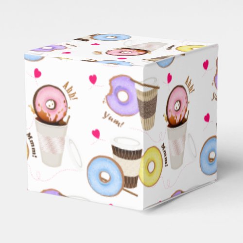 Fun Colorful Coffee  Donut Favor Boxes