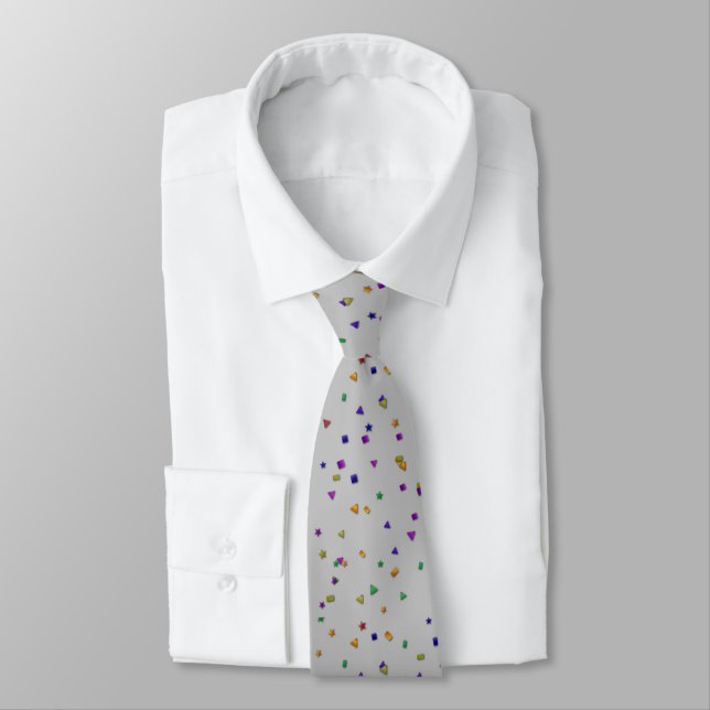 Fun Colorful Confetti Neck Tie (Tied)