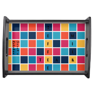 Fun & Colorful Crossword Puzzle Serving Tray