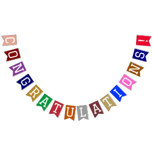Fun & Colorful Custom All Occasion Congratulations Bunting Flags