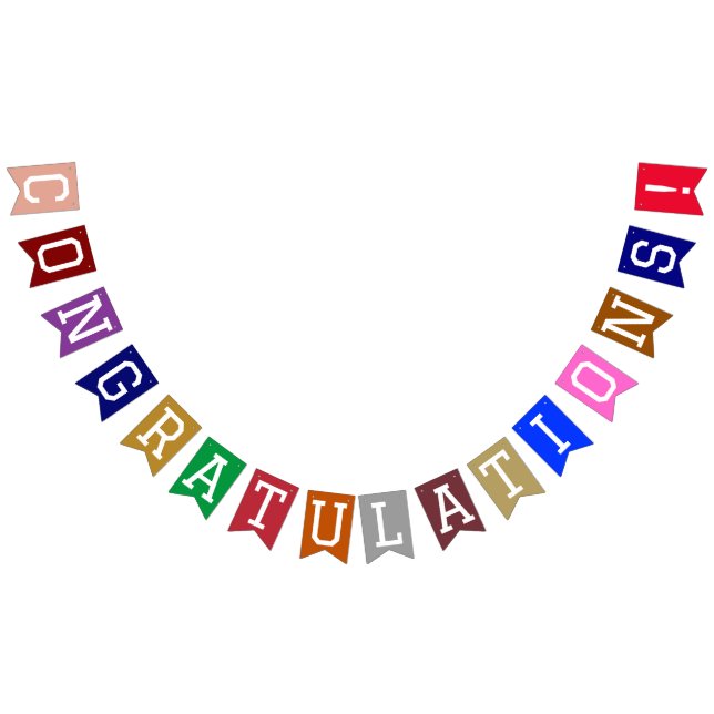 Fun & Colorful Custom All Occasion Congratulations Bunting Flags (All)