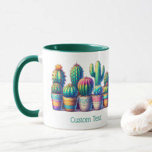 Fun Colorful Custom Cactus Mug