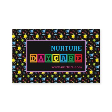 Fun Colorful Daycare Business Card Fun Colorful Daycare Business Card