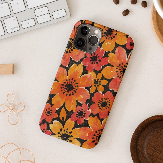 Fun Colorful Delicate Watercolor Flowers iPhone Case (Creator Uploaded)