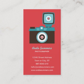 Fun Colorful Diana Lomo Camera Photographer Business Card by funkypatterns at Zazzle
