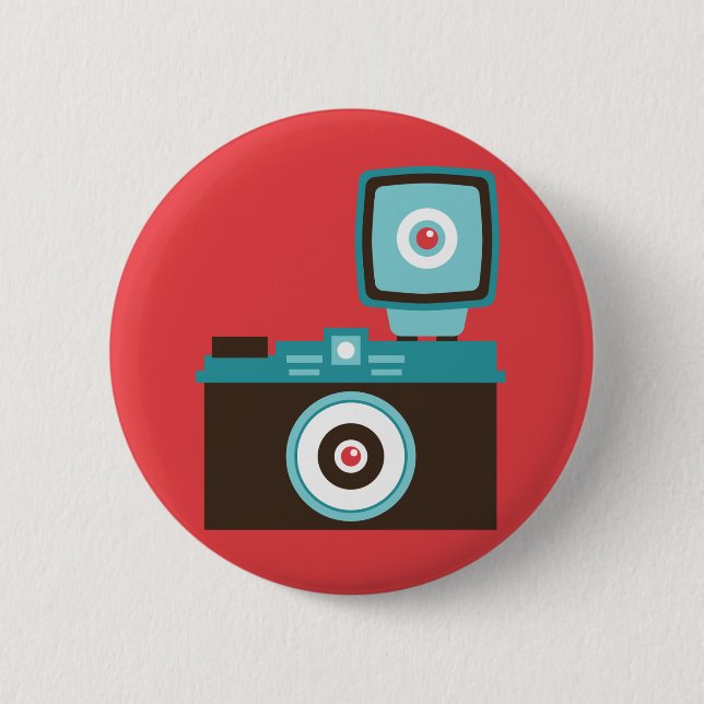 Fun Colorful Diana Lomo Camera Photographer Pinback Button (Front)