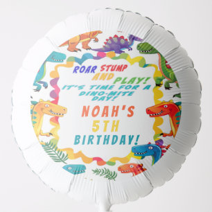 Fun Colorful Dinosaur Themed Dino-Mite Balloon