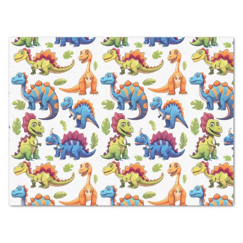 Fun Colorful Dinosaur Themed Dino_Mite  Tissue Paper