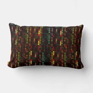 Fun Colorful Disco Style Sequin Print Lumbar Pillow