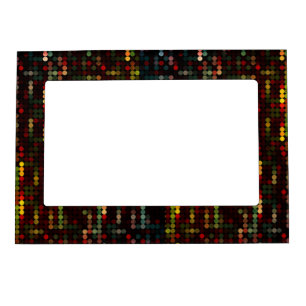 Fun Colorful Disco Style Sequin Print Magnetic Frame