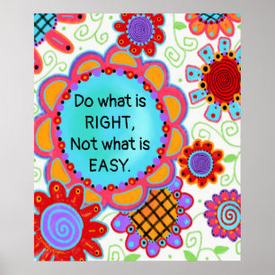 Fun Colorful “Do What is Right” Classroom Poster