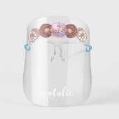 Fun Colorful Donuts Dessert Face Shield (Front)