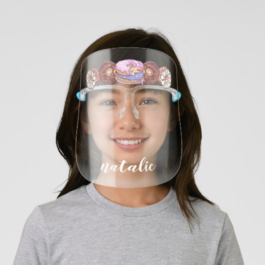 Fun Colorful Donuts Dessert Face Shield (Insitu)