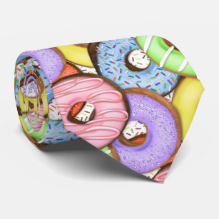 Fun Colorful Donuts Neck Tie