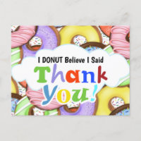 Fun Colorful Donuts Thank You