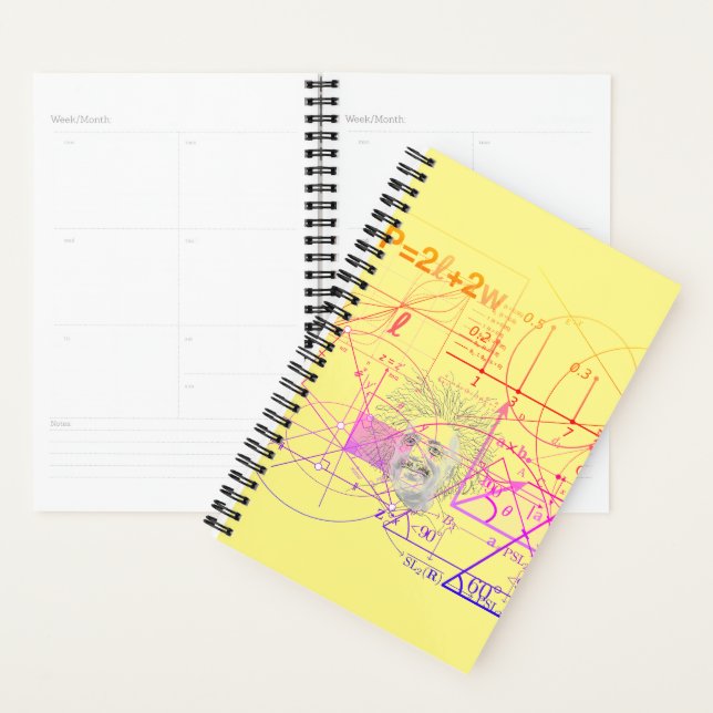 Fun Colorful Equations Geometric Designs Planner (Display)