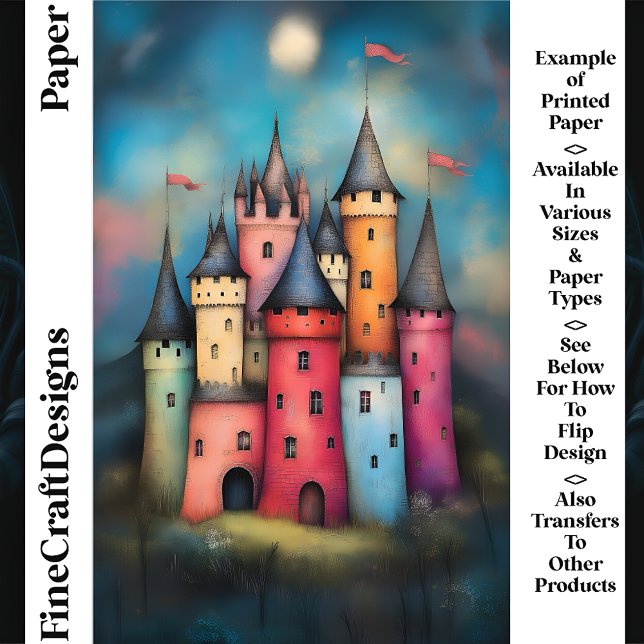 Fun Colorful Fairytale Castle CK2 Scrapbook Paper (Creator Uploaded)