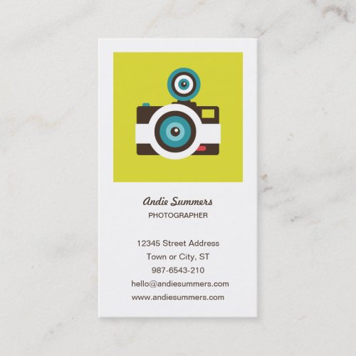 Toy Camera (Fisheye) Photographer Profile Card Business Card