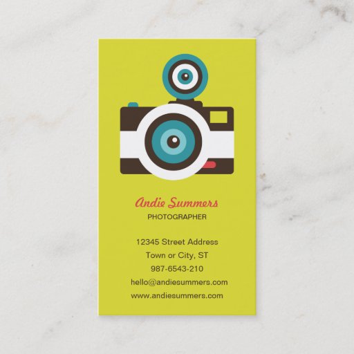 Customizable Toy Camera (Fisheye) Photographer Biz Card Business Card