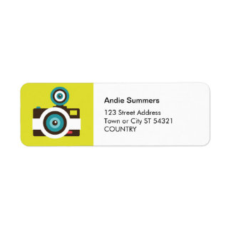 Fun Colorful FishEye Camera Photographer Label