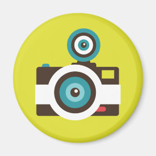 Fun Colorful FishEye Camera Photographer Magnet