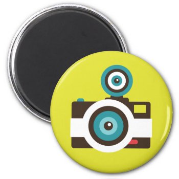 Fun Colorful Fisheye Camera Photographer Magnet by funkypatterns at Zazzle