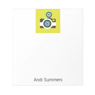 Fun Colorful FishEye Camera Photographer Notepad