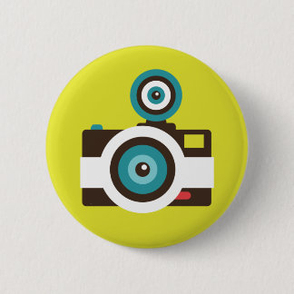 Fun Colorful FishEye Camera Photographer Pinback Button