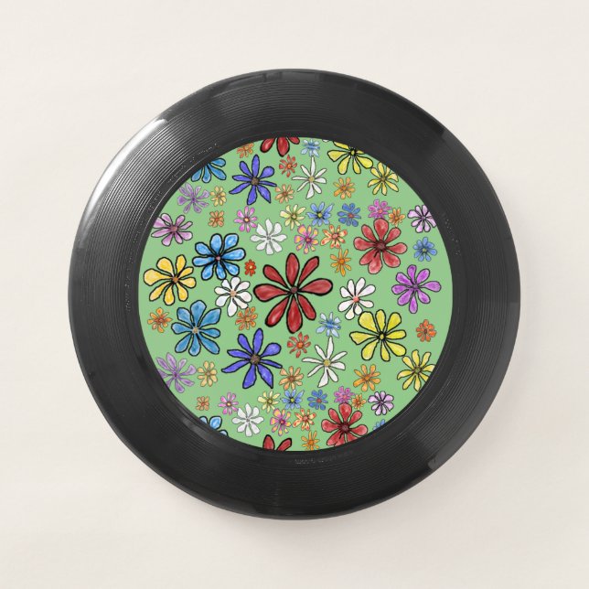 Fun Colorful Flowers Wham-O Frisbee (Front)