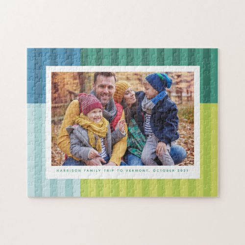 Fun colorful frame one photo horizontal jigsaw puzzle