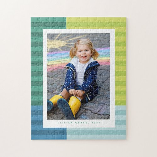 Fun colorful frame one photo vertical jigsaw puzzle