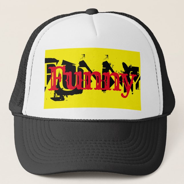 fun colorful FUNNY typography | Trucker Hat (Front)
