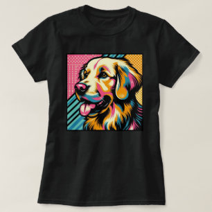 Fun Colorful Golden Retriever Pop Art T-Shirt