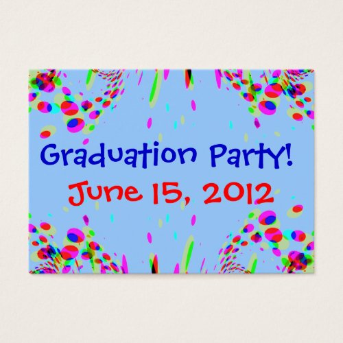 Fun Colorful Graduation Party! Card Business Cards