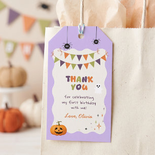 Fun Colorful Halloween Birthday Gift Tags