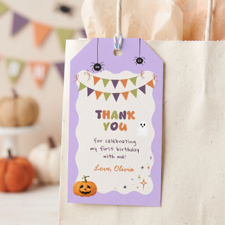 Fun Colorful Halloween Birthday Gift Tags