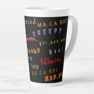 Fun Colorful Halloween Spirit Latte Mug