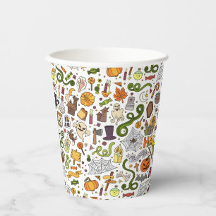 Fun Colorful Halloween Theme Party Paper Cups