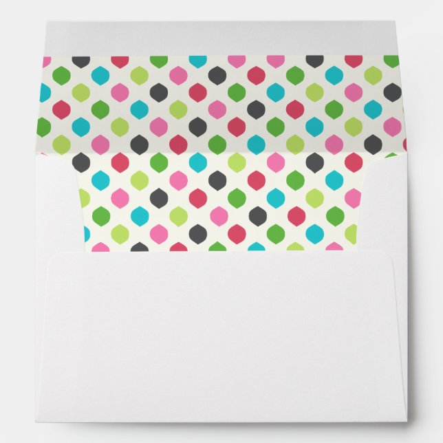 Fun Colorful Holidays Dots Envelope (Back (Bottom))